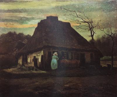 Vincent Van Gogh Cottage at Nightfall (nn04) Sweden oil painting art
